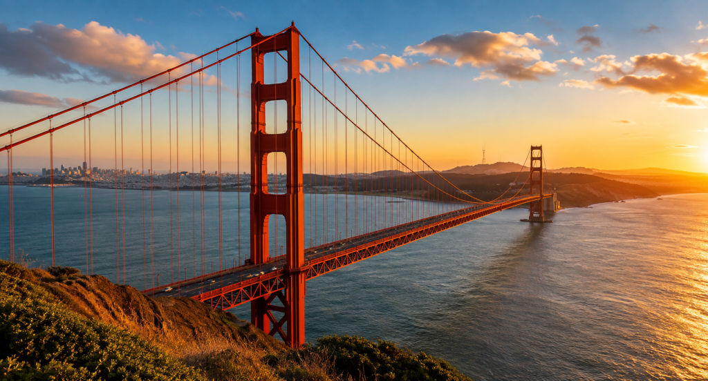 Golden Gate Bridge at Sunset